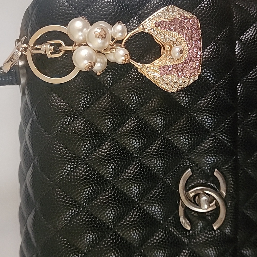 Sparkling Gold Tone, Handbag Backpack Luggage Charm,Zipper Pull,Keychain